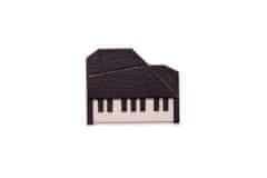 BeWooden unisex lesena broška kitara Piano rjava