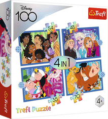 Trefl Sestavljanka 4v1 Happy World Disney 28,5x20,5cm