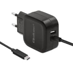 Qoltec polnilec qoltec 17w | 5v | 3,4a | usb + usb tipa c