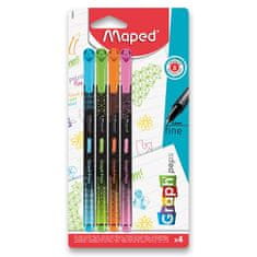 Maped Liner Graph´Peps Deco 4 kosi, pastelne barve