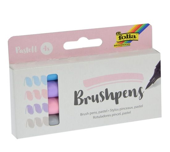 FOLIA Brushpens set Pastel 4 kosi