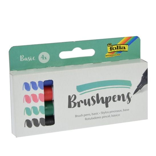 FOLIA Brushpens set Basic 4 kosi