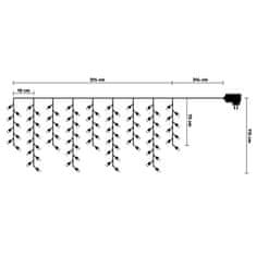 PLATINIUM božič LED osvetlitev 200 diode, 2 m, žled hladno bela