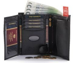 Peterson Navpična moška denarnica za kartice z zaščito RFID Blocking System
