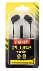 Maxell Slušalke Plugz Mic sort.barve, črna