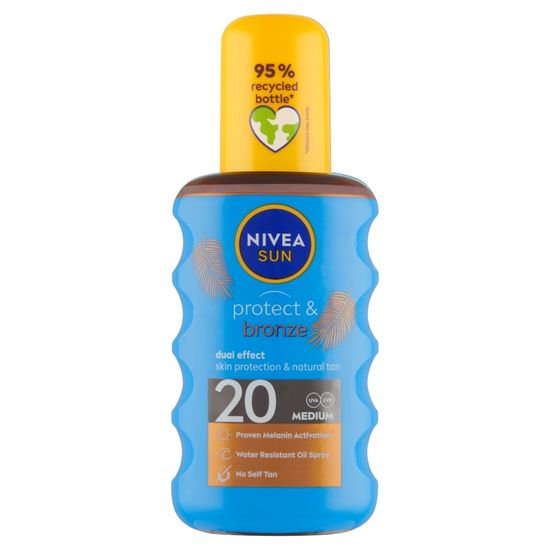 Nivea Sun Protect & Bronze Spray olje za porjavitev, ki spodbuja porjavelost 20.200 ml