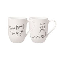 Villeroy & Boch Komplet velikonočnih skodelic z napisom SOME BUNNY LOVES YOU, 2 kom