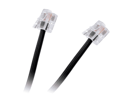 Cabletech Telefonski kabel ploščati 6M črni