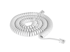 Cabletech Telefonski kabel spirala 1m/7.5m beli