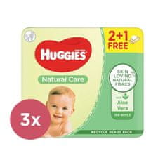 Huggies 3x Natural Triplo vlažni robčki 56x3 kosov