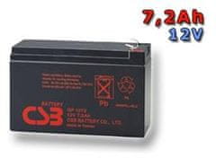 Nadomestna baterija CSB 12V - 7,2Ah GP1272 F2 - združljiva z RBC2/5/8/9/12/22/23/25/27/31/32/33/40/48/51/53/54/59/109/110