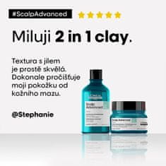 Loreal Professionnel Šampon in maska za mastno lasišče 2 v 1 Scalp Advanced (Anti-Oiliness 2-in-1 Clay) 250 ml