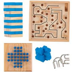 Northix IQ Puzzle - Set - 5-v-1 