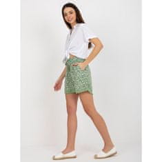 Factoryprice Ženske kratke hlače z rožicami SUBLEVEL svetlo zelene D73770M62233KB_395160 XS