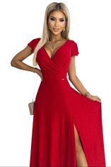 Numoco Ženska večerna obleka Crystal rdeča XXL