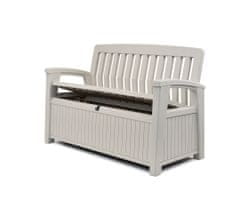 KETER Vrtna klop Patio bench 227l, bela