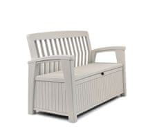 KETER Vrtna klop Patio bench 227l, bela, ZADNJI KOSI