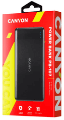 Canyon PB-107 powerbank, 10000 mAh, črn (CNE-CPB1007B)