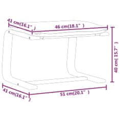 Vidaxl Stolček za noge temno siv 51x41x40 cm blago