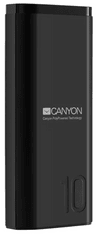 Canyon PB-103 powerbank, 10000 mAh, črn (CNE-CPB010B)