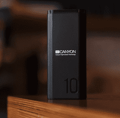 Canyon PB-103 powerbank, 10000 mAh, črn (CNE-CPB010B)