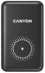 Canyon PB-1001 prenosna baterija, 10000 mAh, PD 18W, QC 3.0, črna (CNS-CPB1001B)