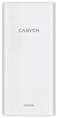 Canyon PB-2001 prenosna baterija, 20000 mAh, bela (CNE-CPB2001W) - odprta embalaža