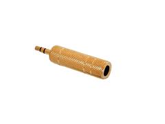 Cabletech Adapter banana 6.3mm/3.5mm. ST. pozlačen