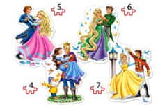 Toys Sestavljanka 4v1 4,5,6,7-delna Zaljubljene princese