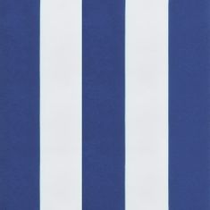 Greatstore Blazina za ležalnik modre in bele črte oxford tkanina