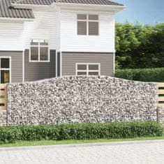 Vidaxl Obokane gabion košare 5 kosov 400x50x140/160cm pocinkano železo