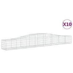 Vidaxl Obokane gabion košare 10 kosi 400x50x40/60 cm pocinkano železo