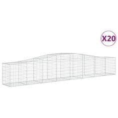 Vidaxl Obokane gabion košare 20 kosa 400x50x60/80 cm pocinkano železo