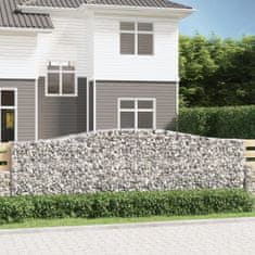 Vidaxl Obokane gabion košare 9 kosov 400x50x120/140cm pocinkano železo