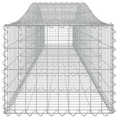 Vidaxl Obokane gabion košare 3 kosi 400x50x40/60 cm pocinkano železo