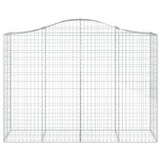 Vidaxl Obokane gabion košare 2 kosi 200x50x140/160 cm pocinkano železo