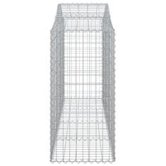 Vidaxl Obokane gabion košare 3 kosi 200x50x120/140 cm pocinkano železo