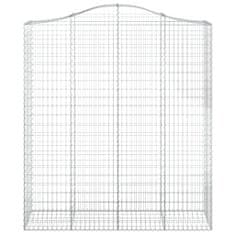 Vidaxl Obokane gabion košare 6 kosi 200x50x220/240 cm pocinkano železo