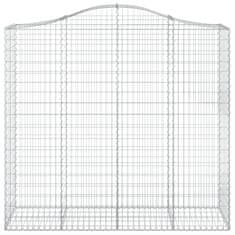 Vidaxl Obokane gabion košare 3 kosi 200x50x180/200 cm pocinkano železo