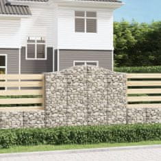 Vidaxl Obokane gabion košare 6 kosov 200x50x160/180cm pocinkano železo