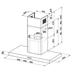 Faber Stilo Comfort BX Matt A120 kuhinjska napa