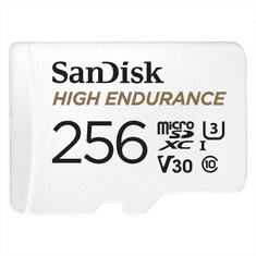 SanDisk microSDXC High Endurance Video 256 GB C 10 U3 V30, adapter