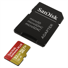 SanDisk Extreme Plus micro SDHC 32 GB 95 MB/s A1 Class 10 UHS-I V30, adapter