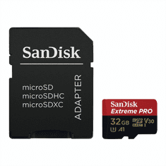 SanDisk Extreme Pro microSDHC 32 GB 100 MB/s A1 Class 10 UHS-I V30, adapter