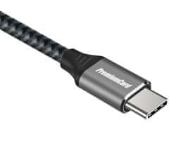 PremiumCord Kabel USB 3.2 Gen 1 USB-C moški do USB-C moški, bombažna pletenica, 1,5 m