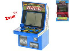 Igralna konzola Brickgame 9x8,5x15 cm na baterije z zvokom 26 iger - mešanica barv (modra, rdeča)