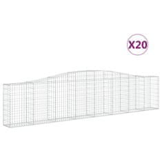 Vidaxl Obokane gabion košare 20 kosa 400x30x80/100 cm pocinkano železo