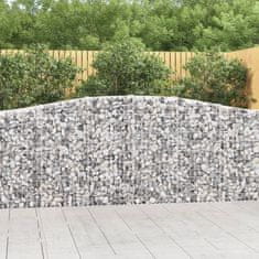 Vidaxl Obokane gabion košare 10kosi 400x30x100/120 cm pocinkano železo