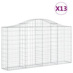 Vidaxl Obokane gabion košare 13kosov 200x30x100/120cm pocinkano železo