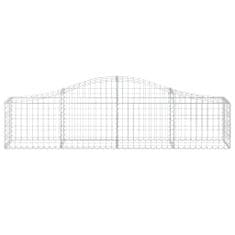 Vidaxl Obokane gabion košare 7 kosov 200x30x40/60 cm pocinkano železo